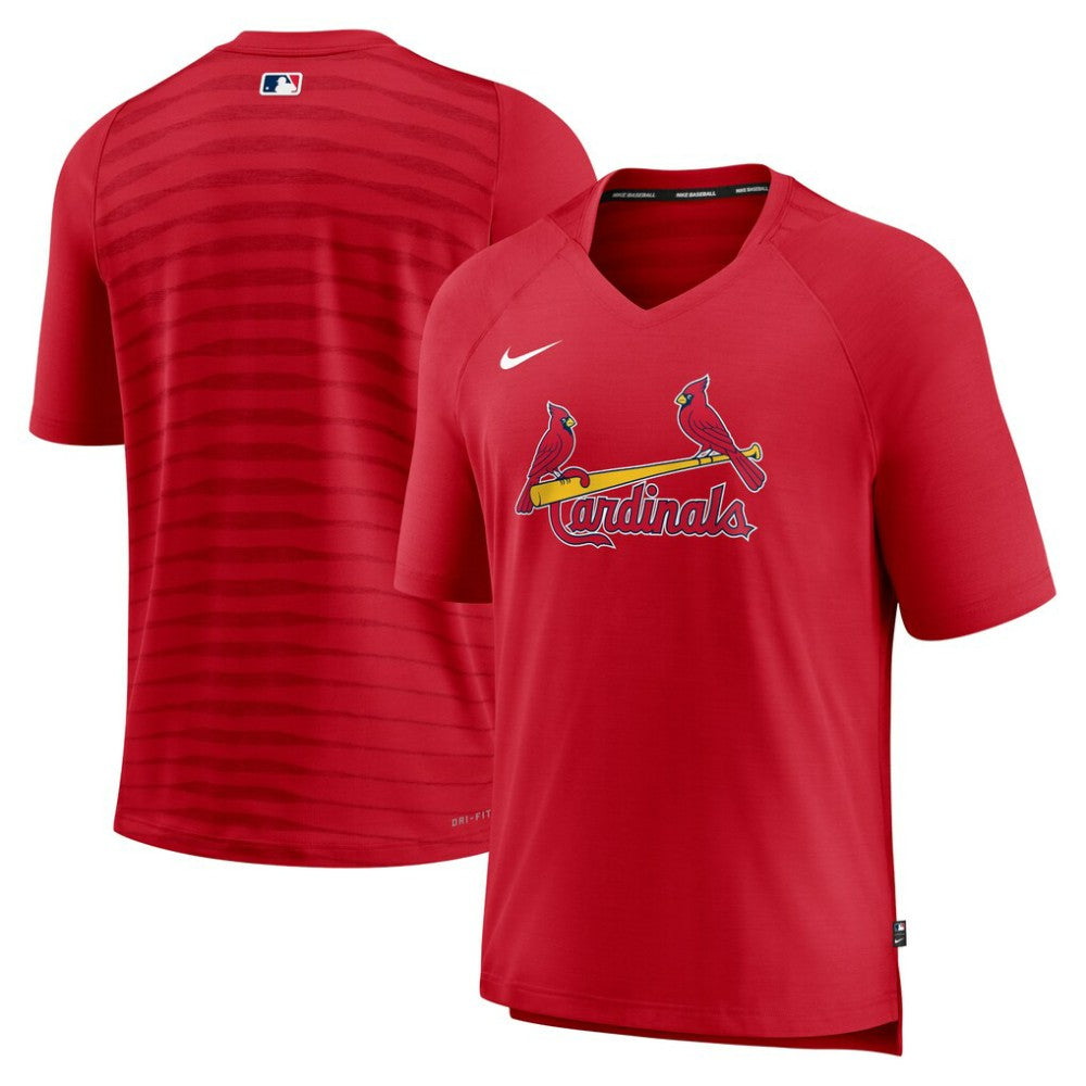 St. Louis Cardinals Nike Authentic Collection Pregame Raglan Performance V-Neck T-Shirt - Red T-shirts