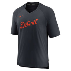 Detroit Tigers Nike Authentic Collection Pregame Raglan Performance V-Neck T-Shirt - Navy T-shirts