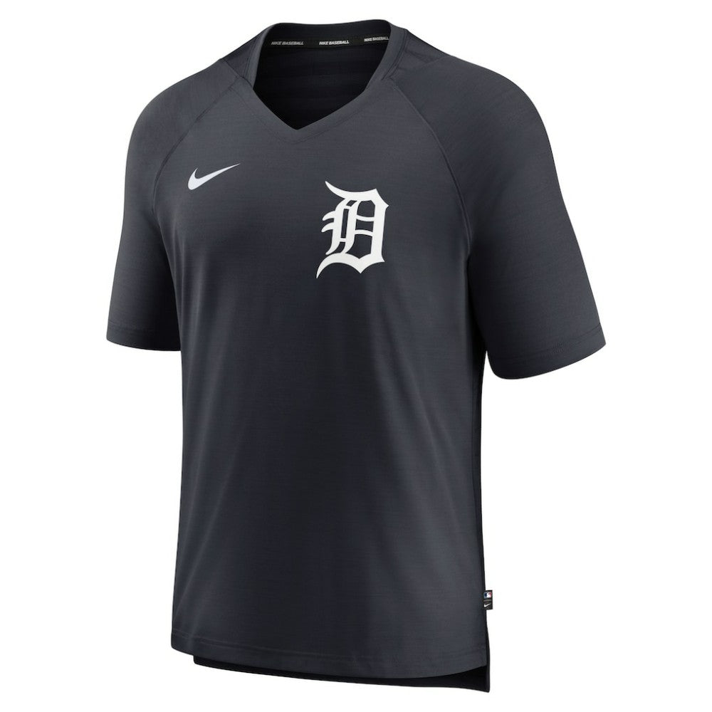 Detroit Tigers Nike Authentic Collection Pregame Raglan Performance V-Neck T-Shirt - Navy T-shirts