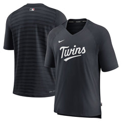 Minnesota Twins Nike Authentic Collection Pregame Raglan Performance V-Neck T-Shirt - Navy T-shirts