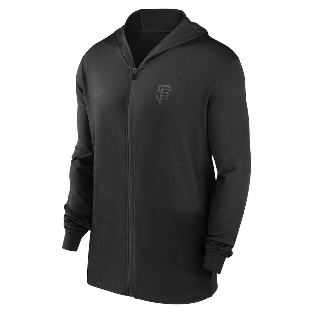 San Francisco Giants Nike Authentic Collection Travel Performance Lightweight Full-Zip Hoodie - Black Hoodies