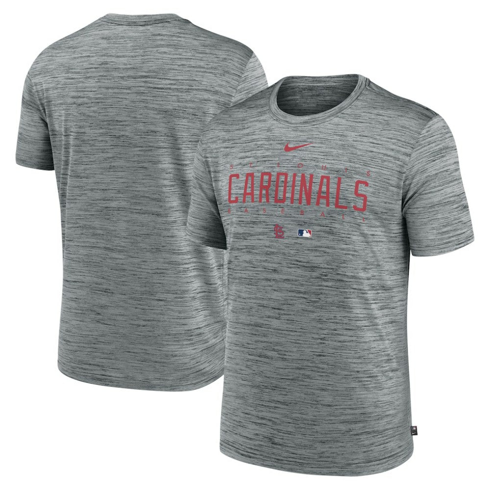 St. Louis Cardinals Nike Authentic Collection Velocity Performance Practice T-Shirt - Heather Gray T-shirts
