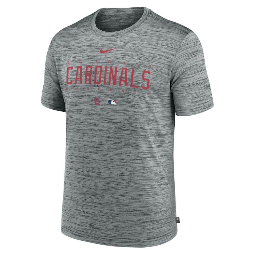 St. Louis Cardinals Nike Authentic Collection Velocity Performance Practice T-Shirt - Heather Gray T-shirts