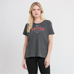 Boston Red Sox Nike Women's Authentic Collection Early Work Tri-Blend T-Shirt - Heather Charcoal T-shirts