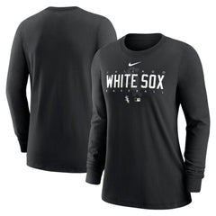 Chicago White Sox Nike Women's Authentic Collection Legend Performance Long Sleeve T-Shirt - Black T-shirts