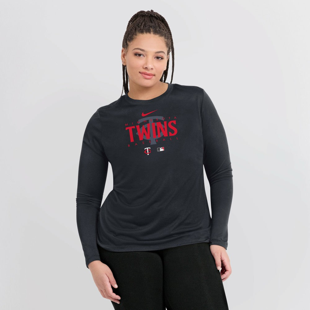 Minnesota Twins Nike Women's Authentic Collection Legend Performance Long Sleeve T-Shirt - T-shirts