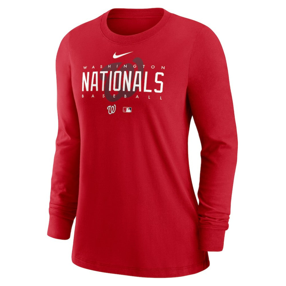 Washington Nationals Nike Women's Authentic Collection Legend Performance Long Sleeve T-Shirt - Red T-shirts