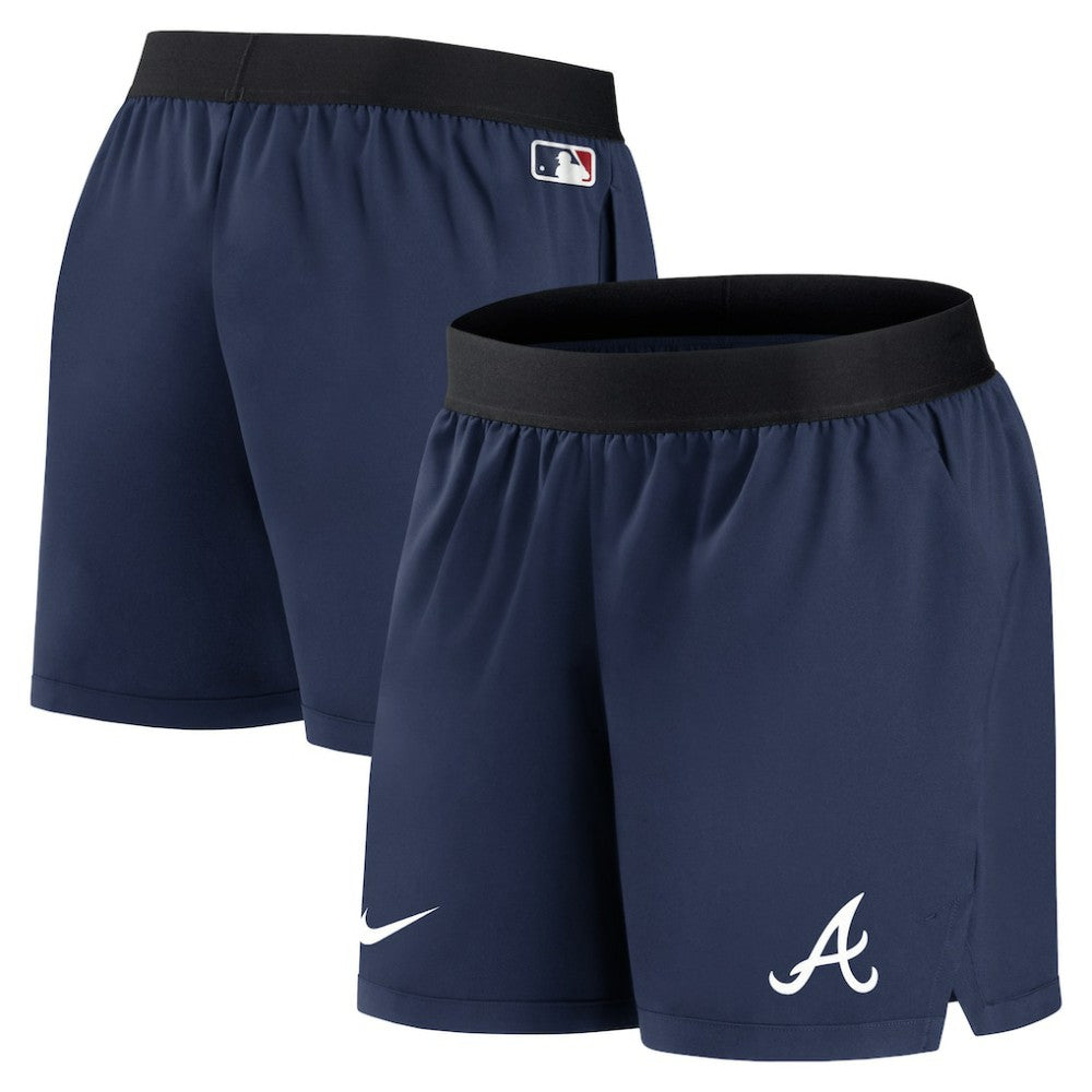 Atlanta Braves Nike Women's Authentic Collection Team Performance Shorts - Navy Shorts
