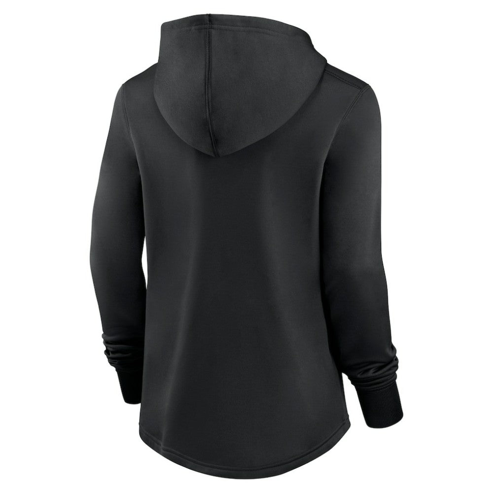 Colorado Rockies Nike Women's Authentic Collection Pregame Performance Pullover Hoodie - Black Hoodies
