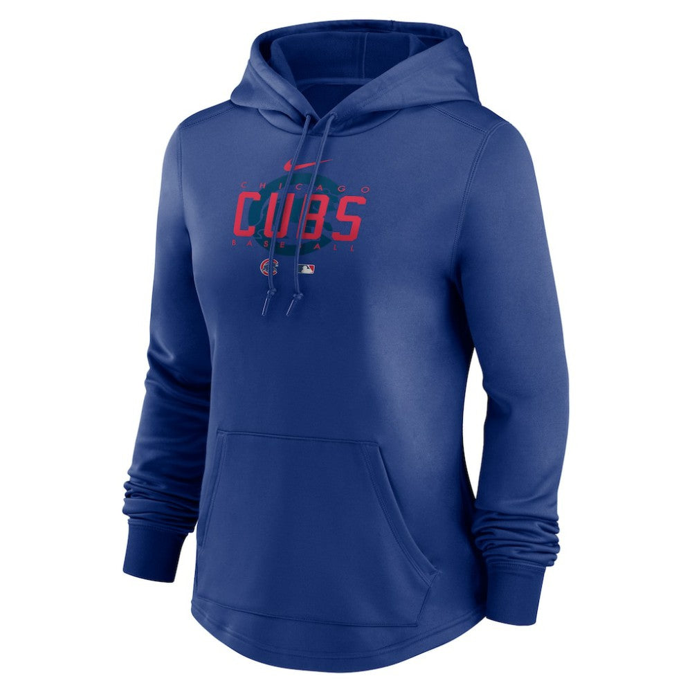 Chicago Cubs Nike Women's Authentic Collection Pregame Performance Pullover Hoodie - Royal Hoodies