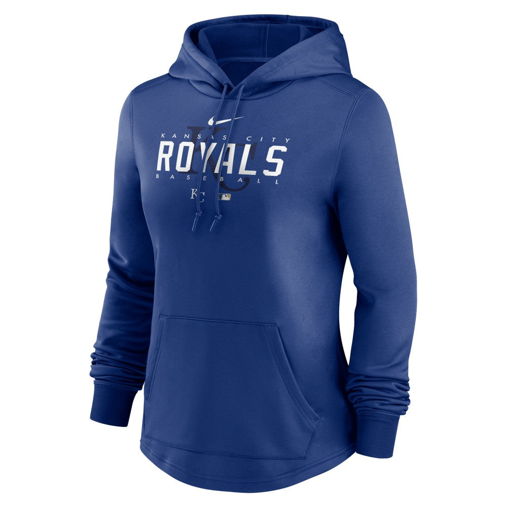 Kansas City Royals Nike Women's Authentic Collection Pregame Performance Pullover Hoodie - Royal Hoodies