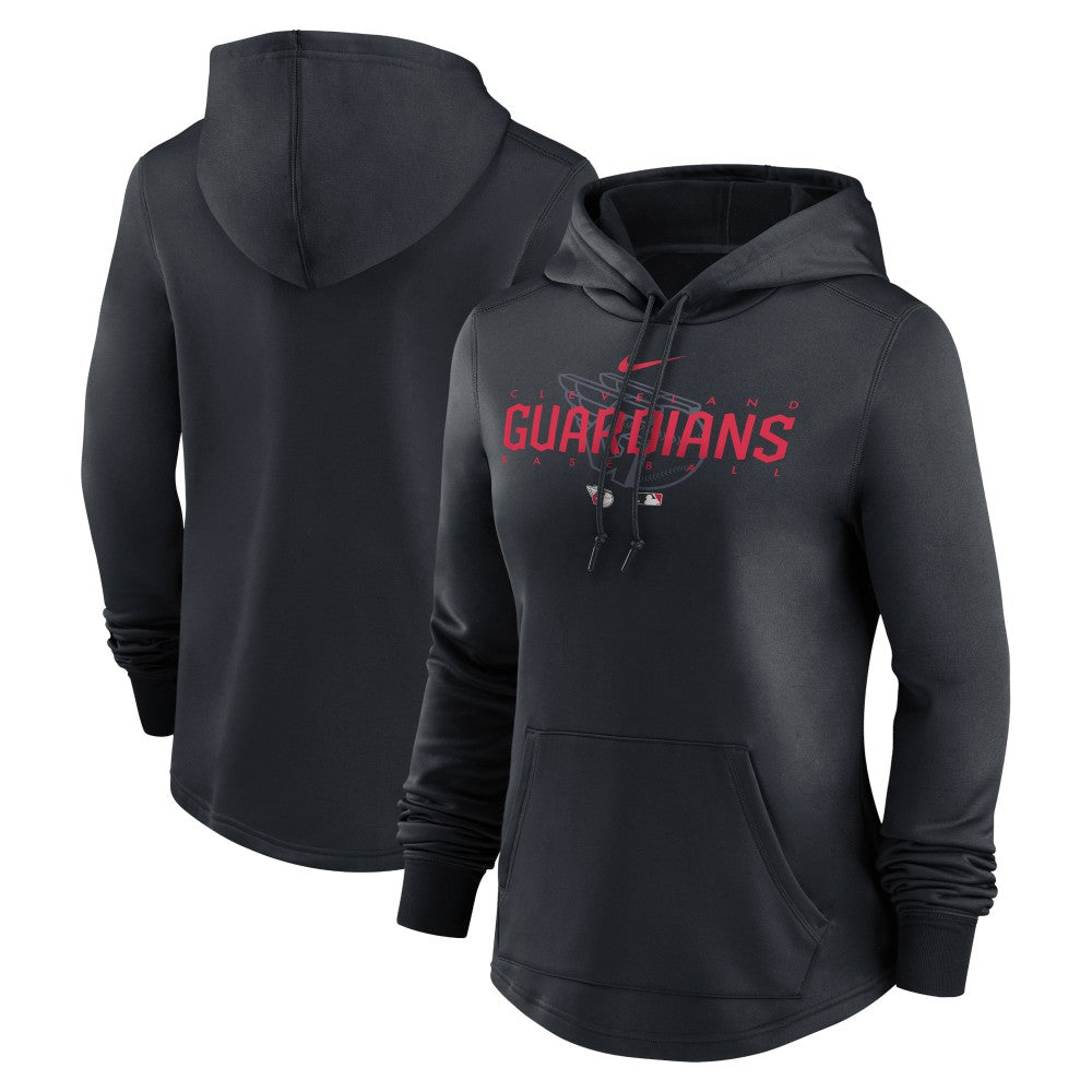 Cleveland Guardians Nike Women's Authentic Collection Pregame Performance Pullover Hoodie - Navy Hoodies