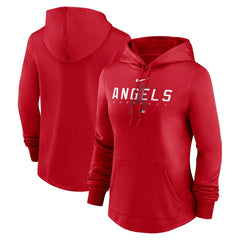 Los Angeles Angels Nike Women's Authentic Collection Pregame Performance Pullover Hoodie - Red Hoodies