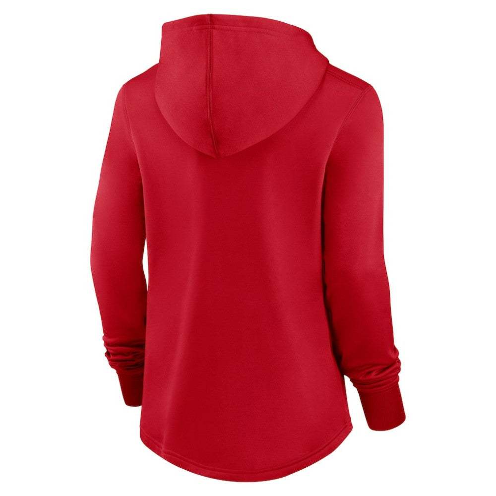 Washington Nationals Nike Women's Authentic Collection Pregame Performance Pullover Hoodie - Red Hoodies