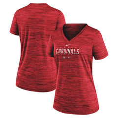 St. Louis Cardinals Nike Women's Authentic Collection Velocity Practice Performance V-Neck T-Shirt - Red T-shirts