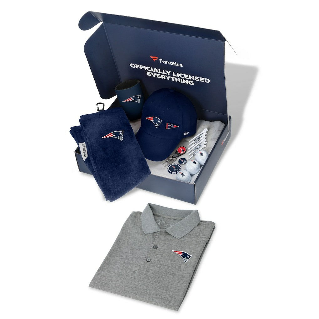 New England Patriots WinCraft Pack Golf Themed Gift Box -