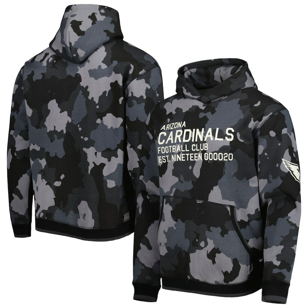 Arizona Cardinals The Wild Collective Camo Pullover Hoodie - Black Hoodies
