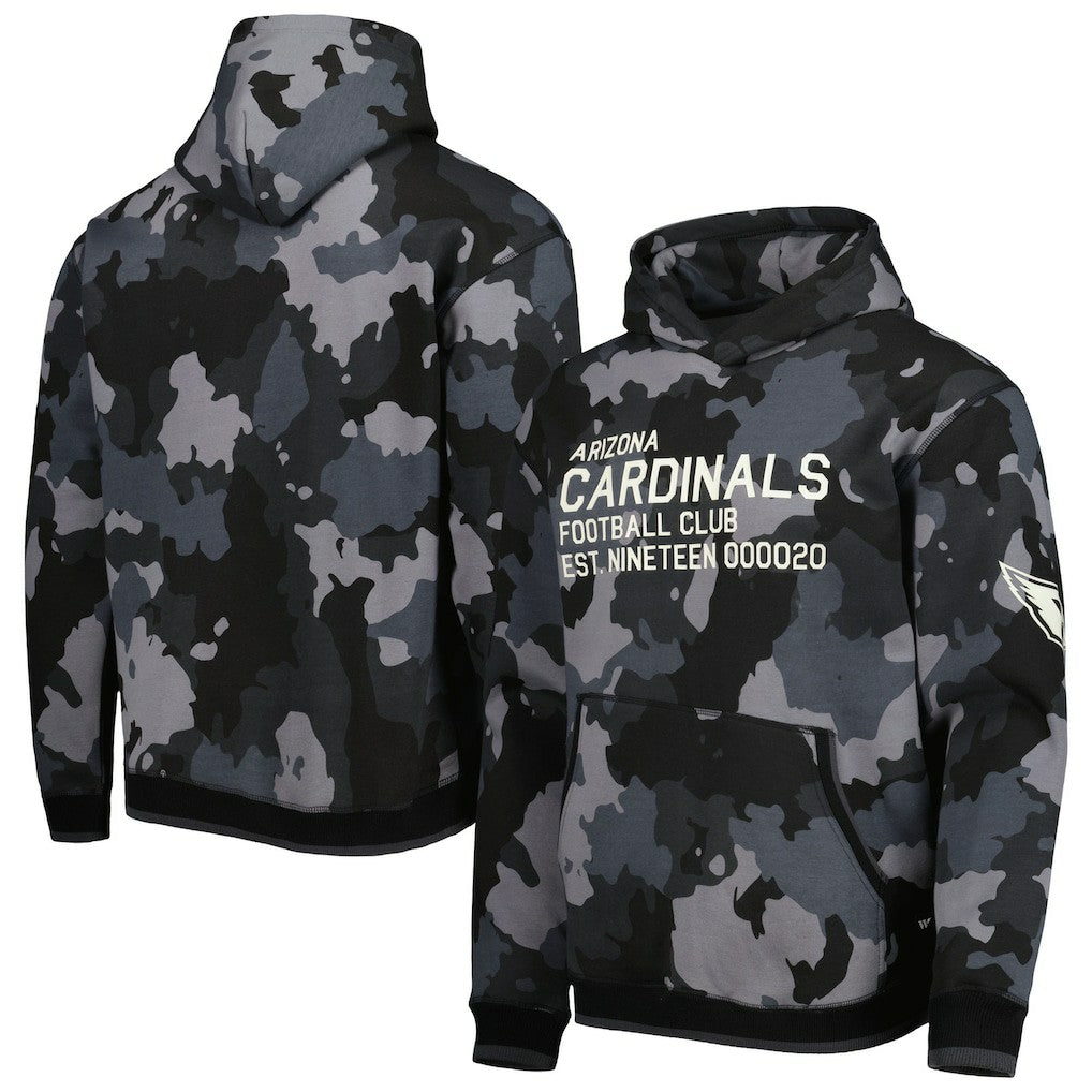 Arizona Cardinals The Wild Collective Camo Pullover Hoodie - Black Hoodies
