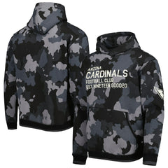 Arizona Cardinals The Wild Collective Camo Pullover Hoodie - Black Hoodies