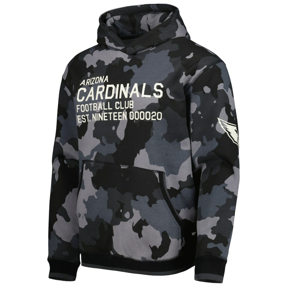 Arizona Cardinals The Wild Collective Camo Pullover Hoodie - Black Hoodies