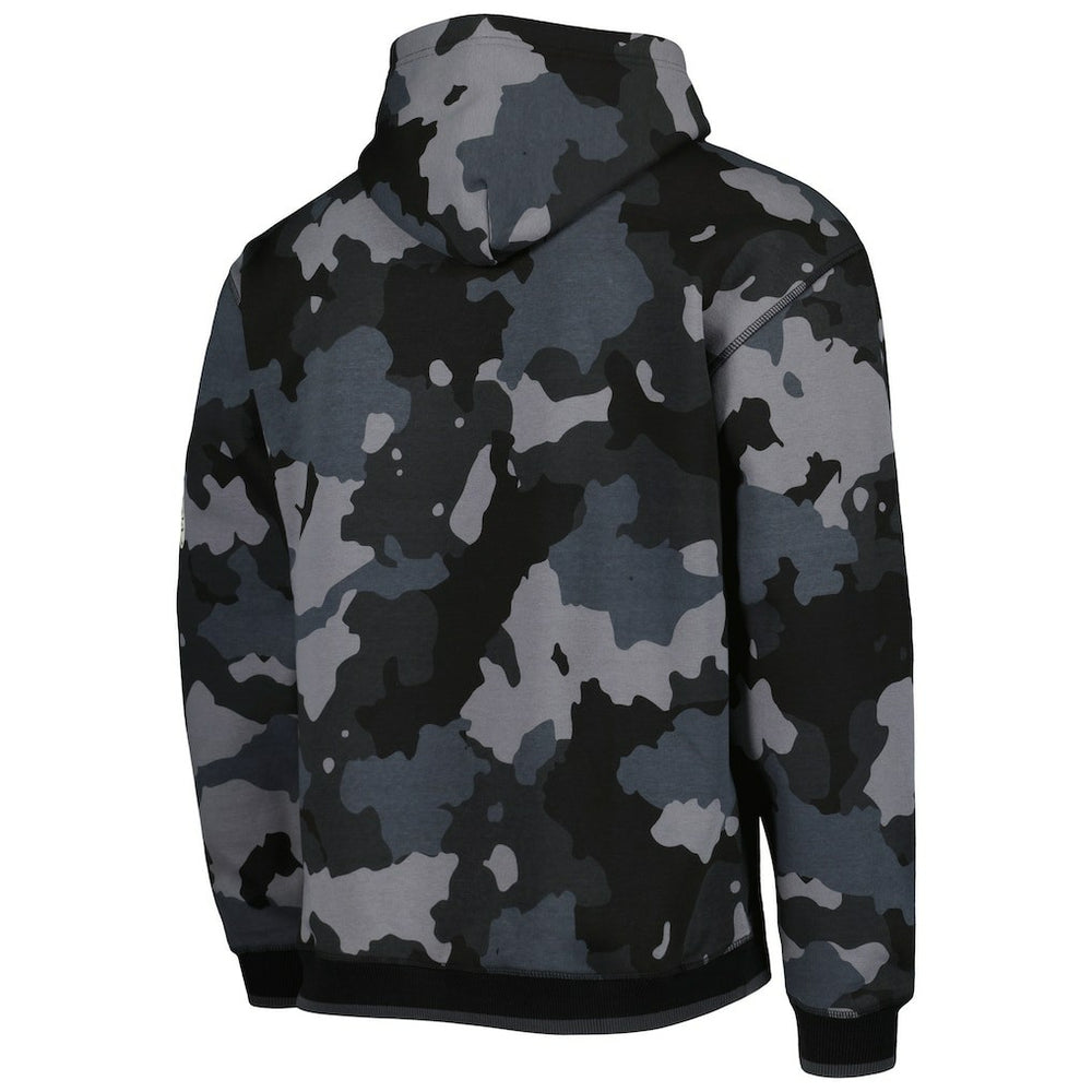 Cleveland Browns The Wild Collective Camo Pullover Hoodie - Black Hoodies