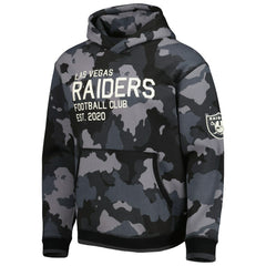 Las Vegas Raiders The Wild Collective Camo Pullover Hoodie - Black Hoodies