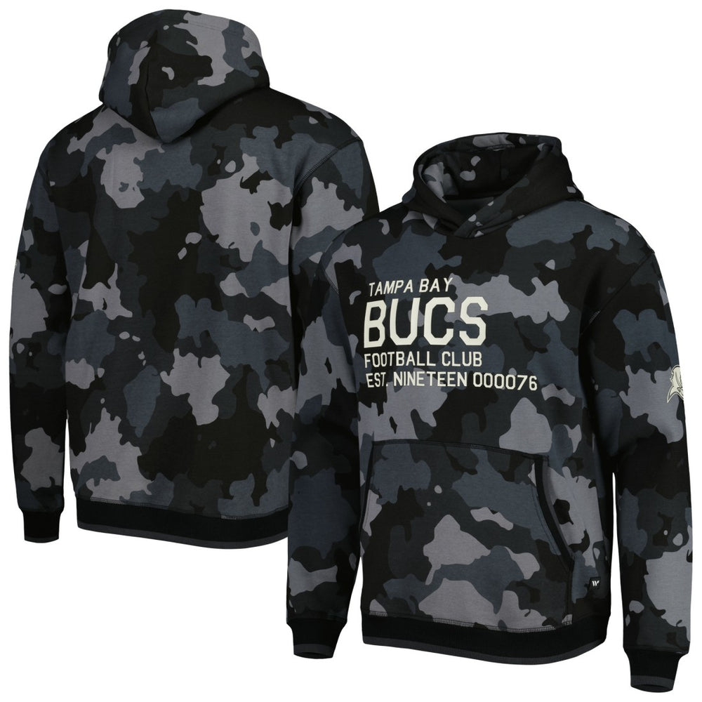Tampa Bay Buccaneers The Wild Collective Camo Pullover Hoodie - Black Hoodies