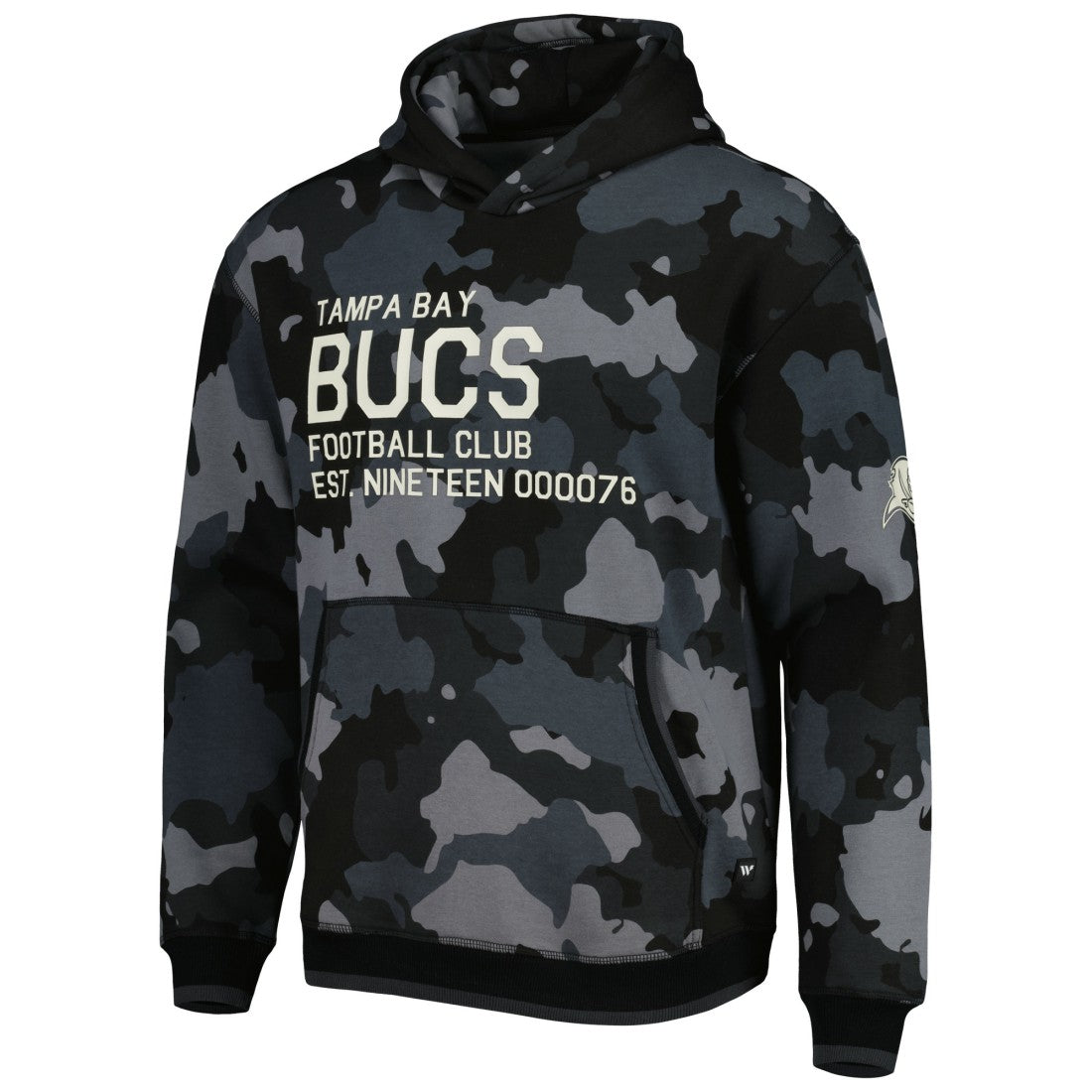 Tampa Bay Buccaneers The Wild Collective Camo Pullover Hoodie - Black Hoodies