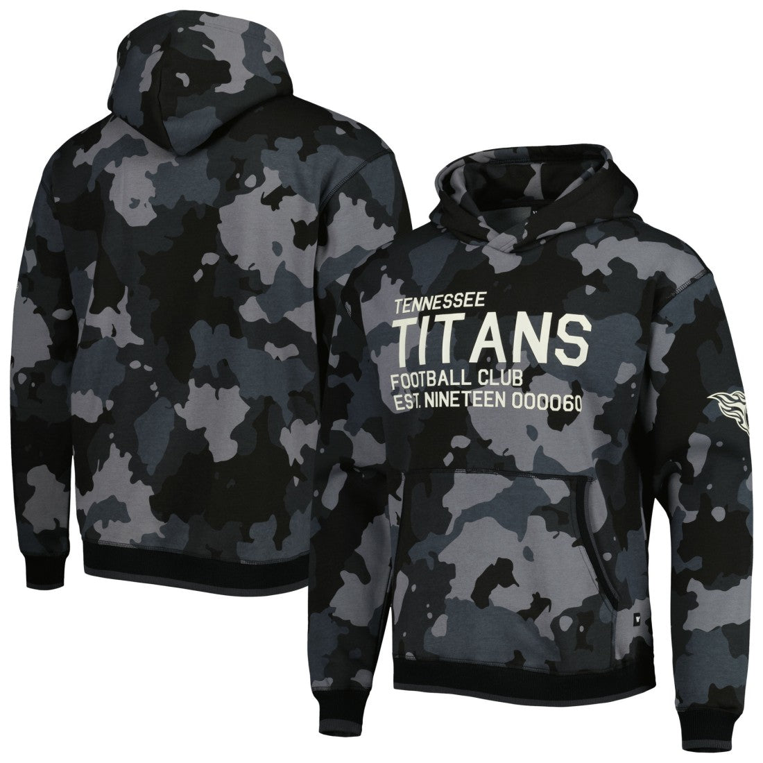 Tennessee Titans The Wild Collective Camo Pullover Hoodie - Black Hoodies