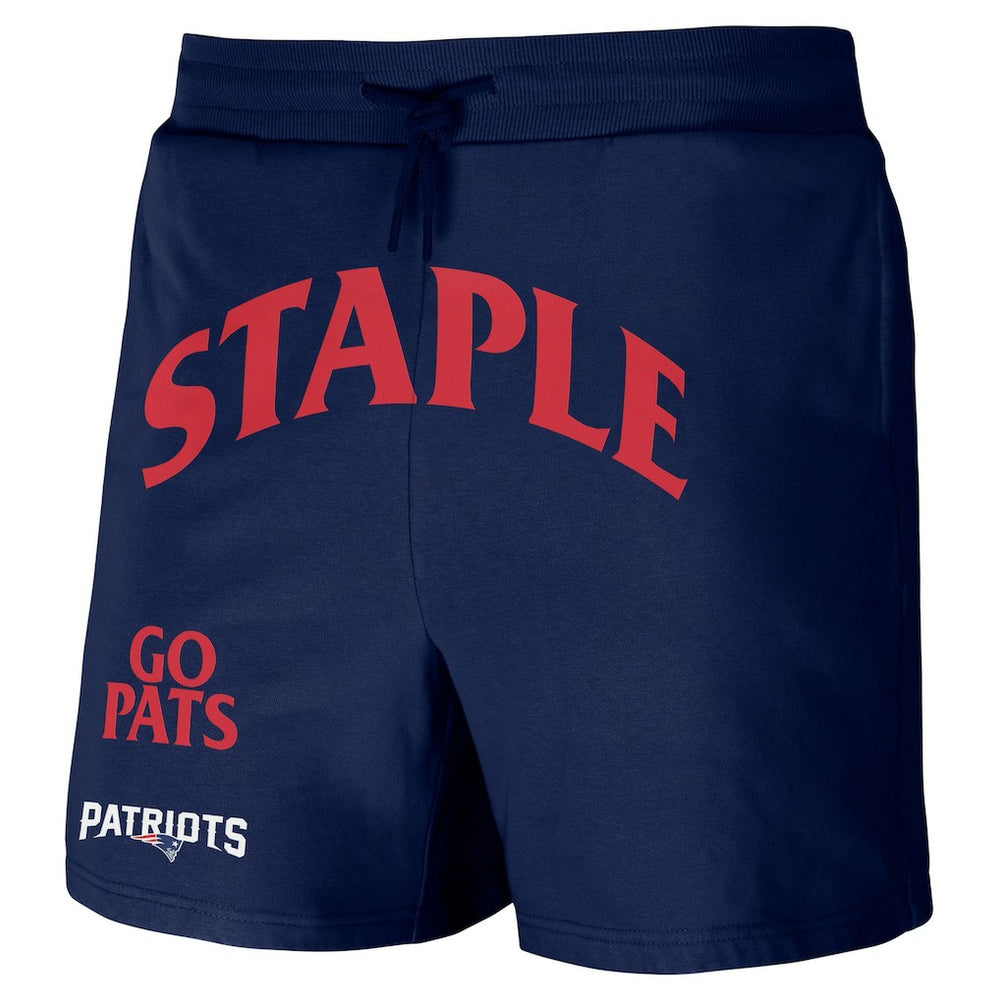 New England Patriots NFL x Staple Throwback Vintage Wash Fleece Shorts - Navy Shorts