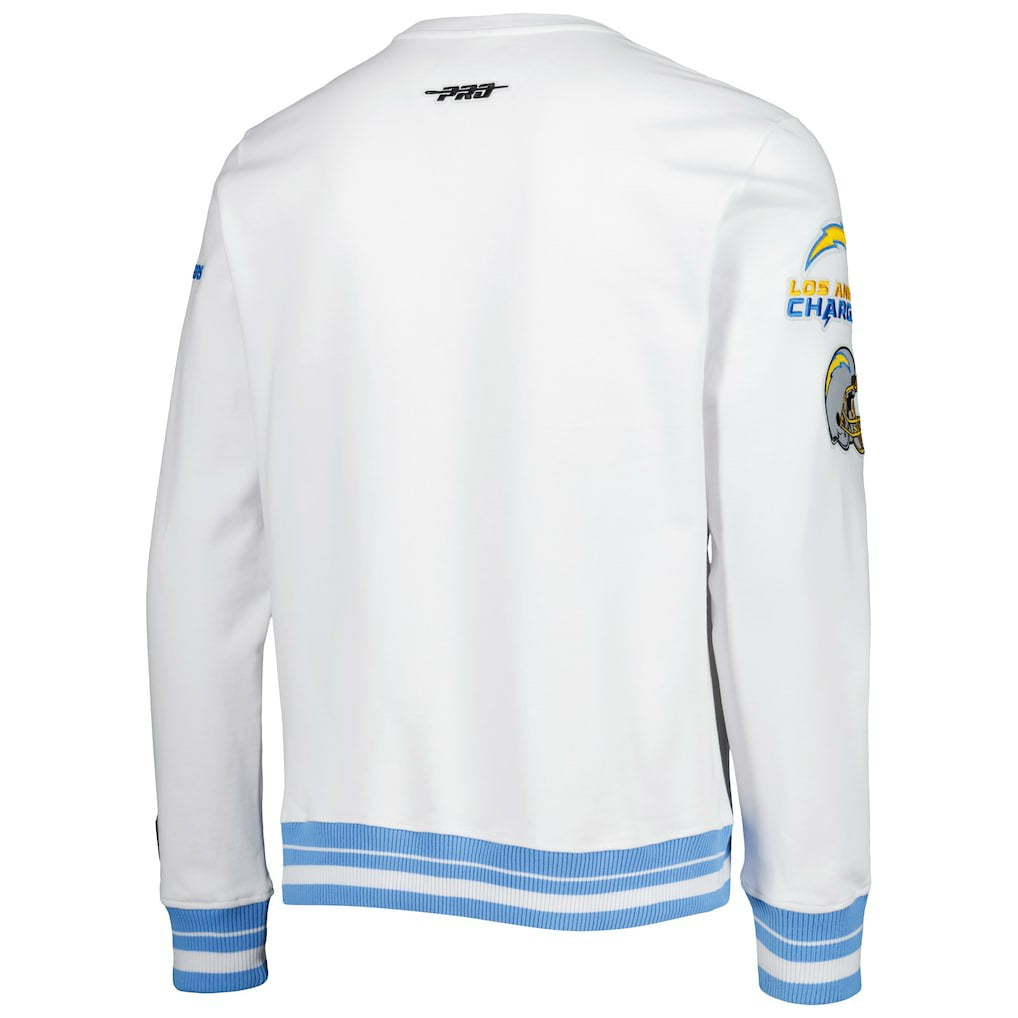 LA Chargers Pro Standard White Mash Up Pullover Sweatshirt