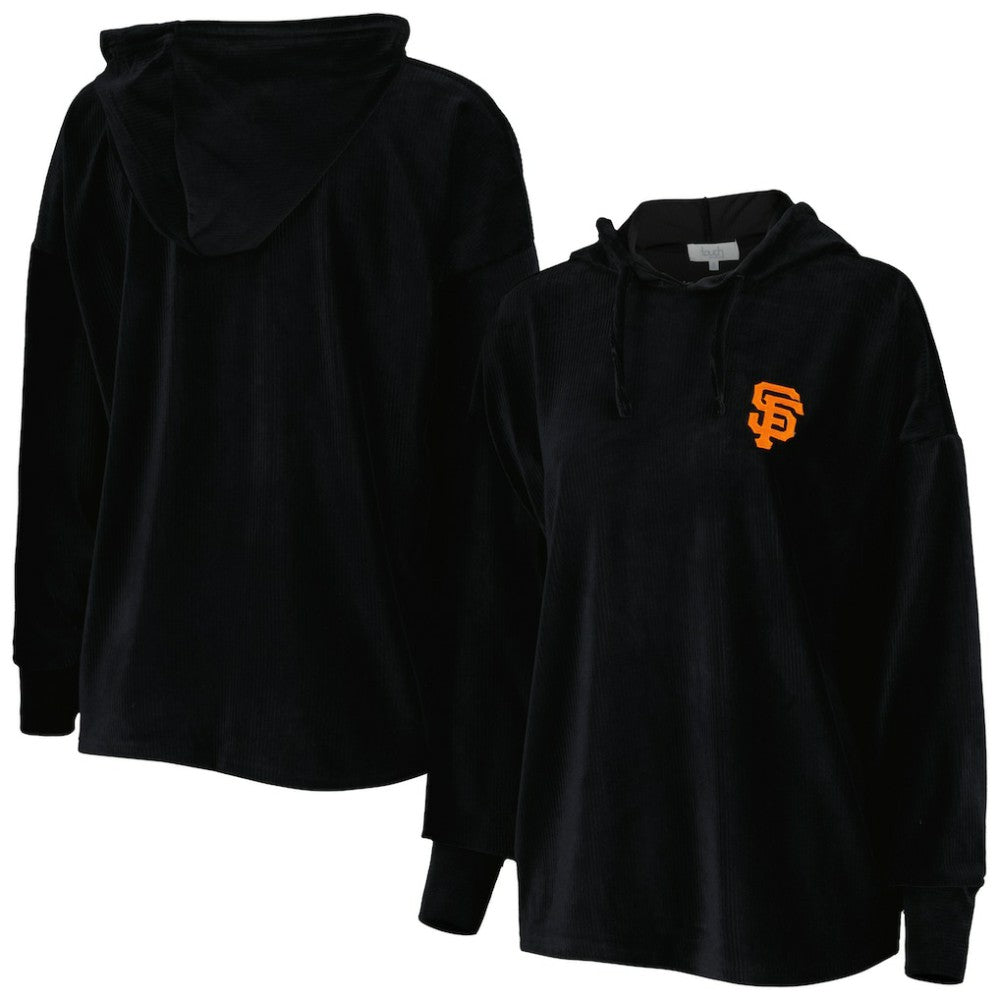 San Francisco Giants Touch Women's End Line Pullover Hoodie - Black Hoodies