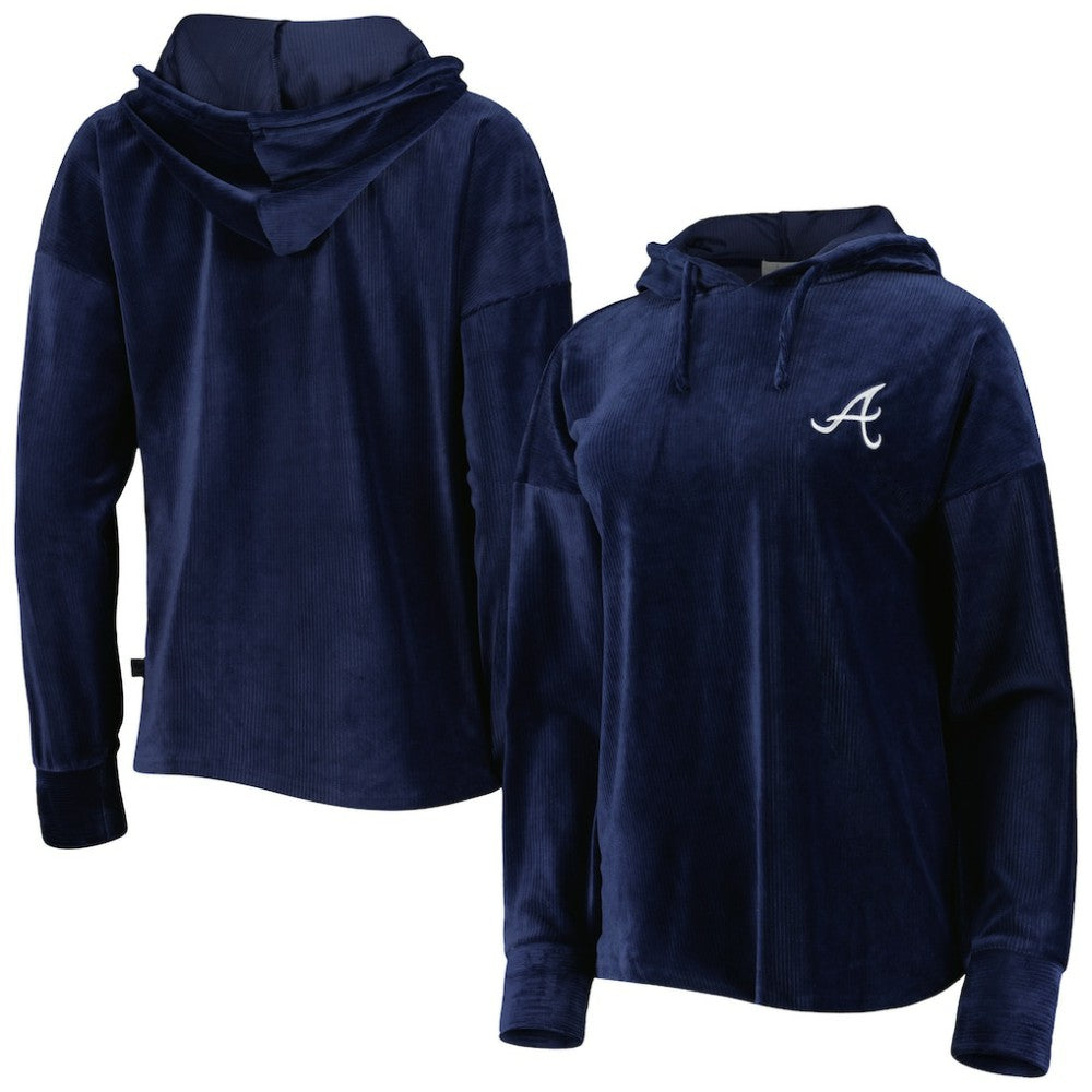 Atlanta Braves Touch Women's End Line Pullover Hoodie - Navy Hoodies
