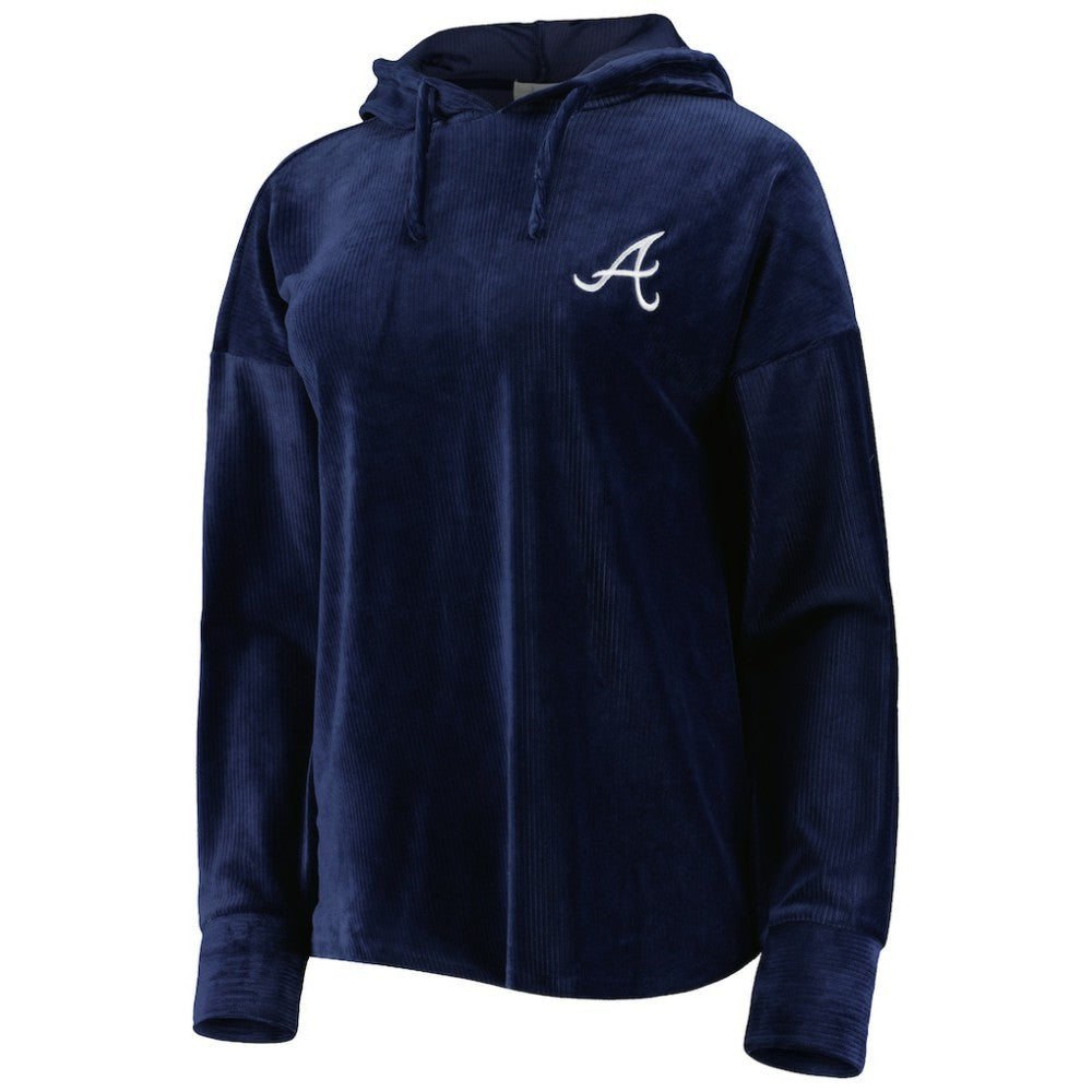 Atlanta Braves Touch Women's End Line Pullover Hoodie - Navy Hoodies