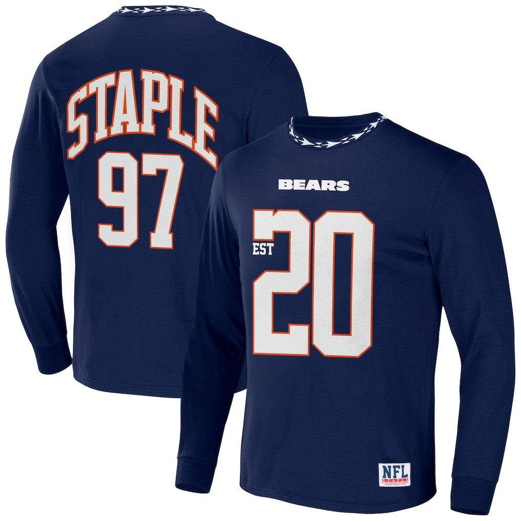 Chicago Bears NFL x Staple Core Team Long Sleeve T-Shirt - Navy T-shirts
