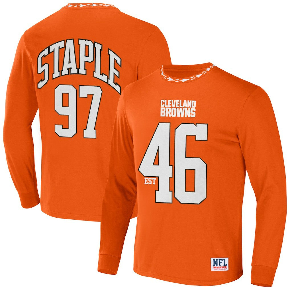 Cleveland Browns NFL x Staple Core Team Long Sleeve T-Shirt - Orange T-shirts