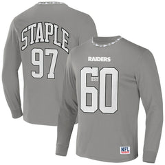 Las Vegas Raiders NFL x Staple Core Team Long Sleeve T-Shirt - Gray T-shirts
