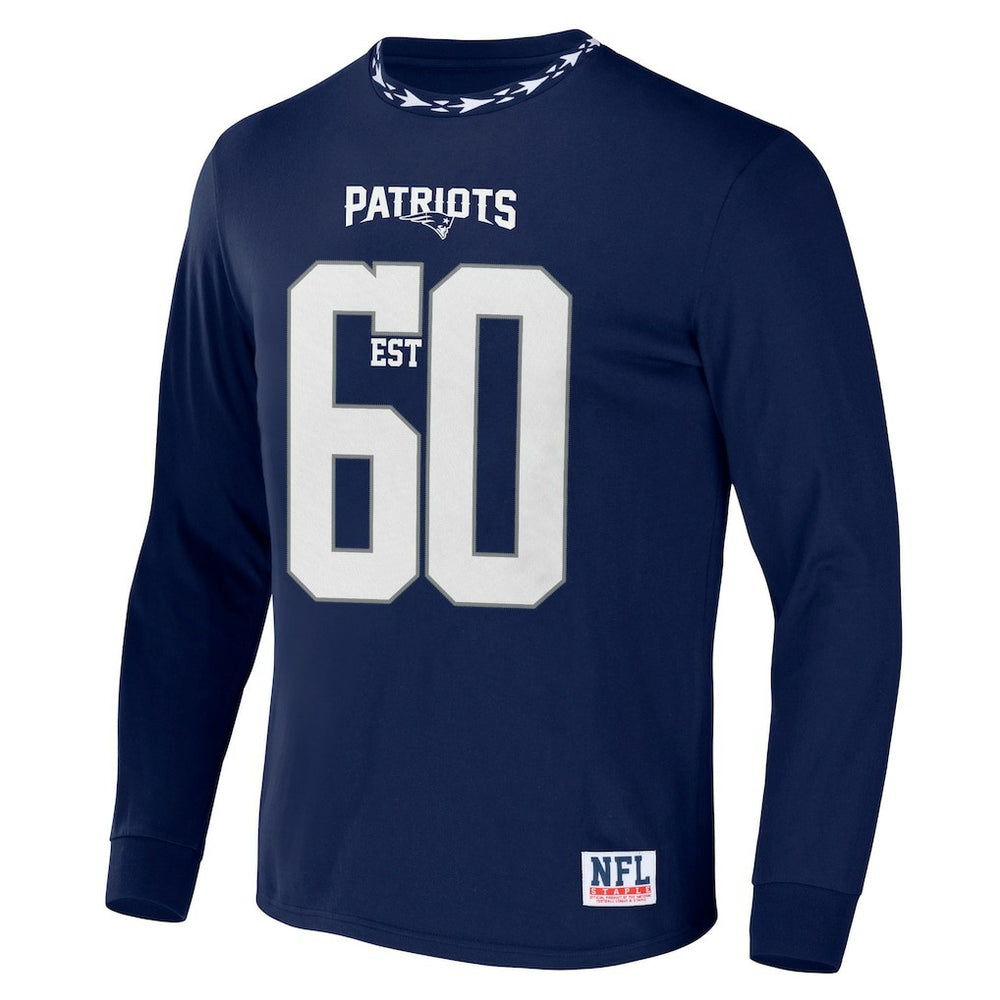 New England Patriots NFL x Staple Core Team Long Sleeve T-Shirt - Navy T-shirts