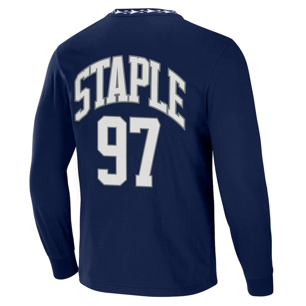 New England Patriots NFL x Staple Core Team Long Sleeve T-Shirt - Navy T-shirts