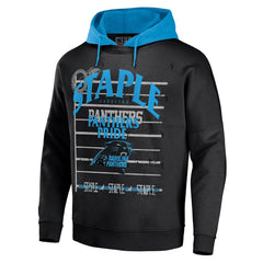 Carolina Panthers NFL x Staple Throwback Vintage Wash Pullover Hoodie - Black Hoodies