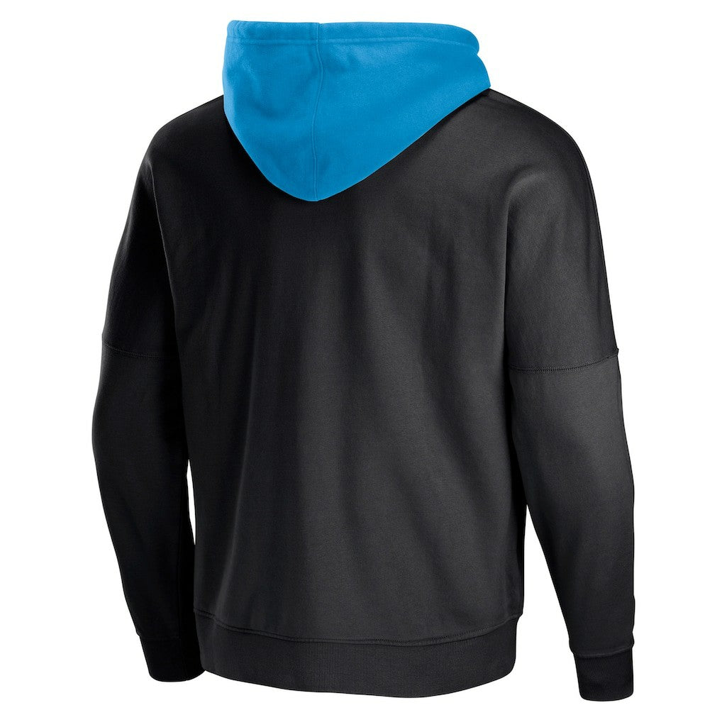 Carolina Panthers NFL x Staple Throwback Vintage Wash Pullover Hoodie - Black Hoodies