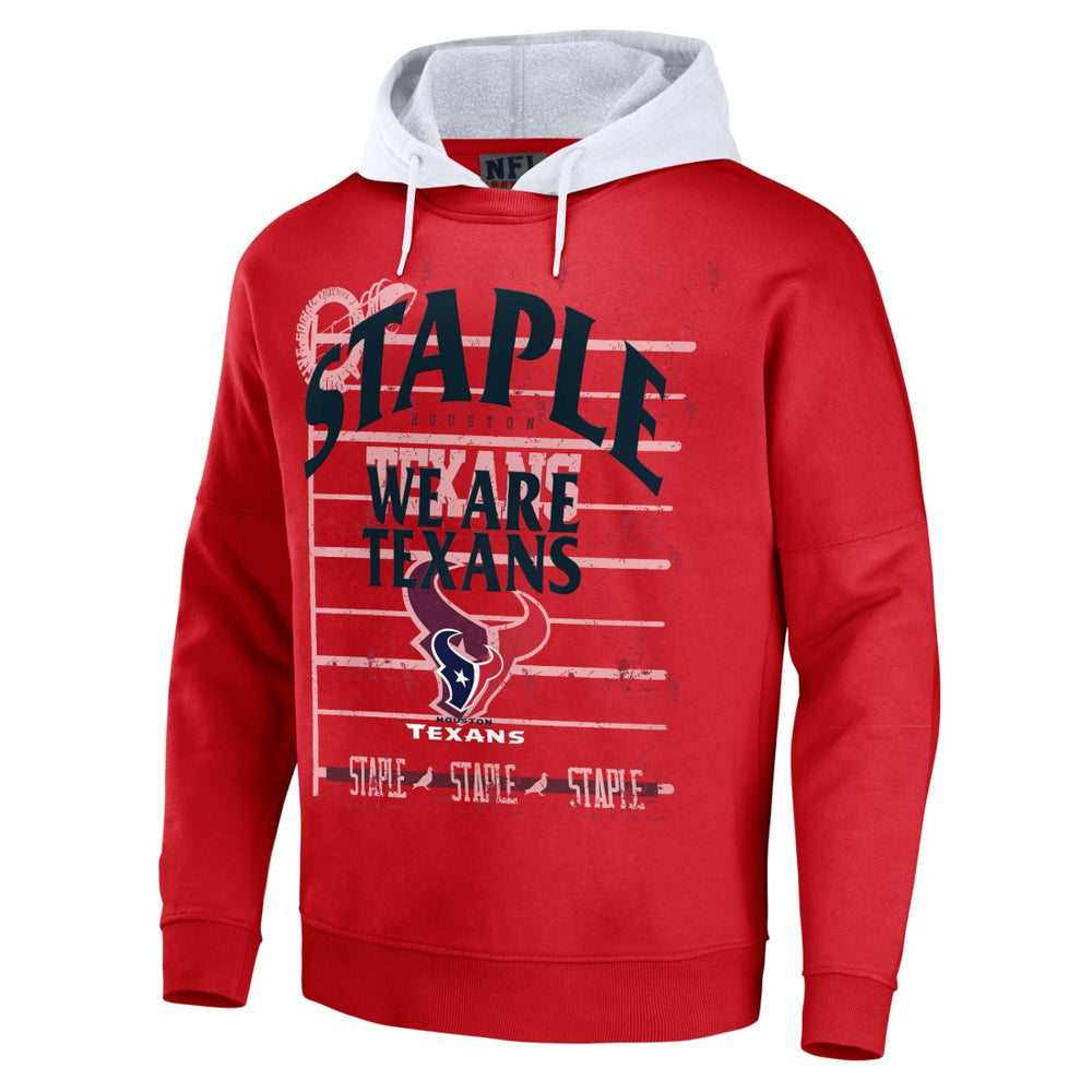 Houston Texans NFL x Staple Throwback Vintage Wash Pullover Hoodie - Navy Hoodies