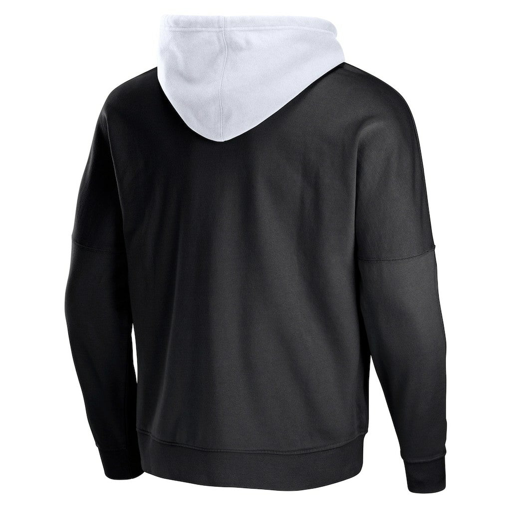 Las Vegas Raiders NFL x Staple Throwback Vintage Wash Pullover Hoodie - Black Hoodies