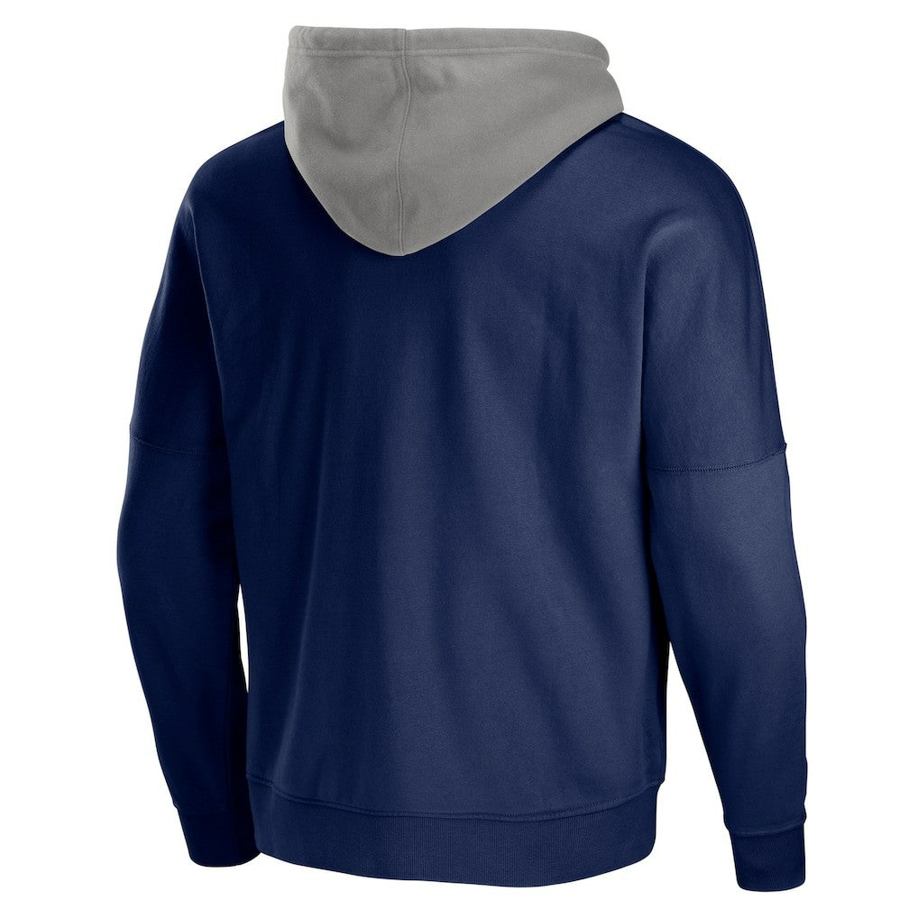 New England Patriots NFL x Staple Throwback Vintage Wash Pullover Hoodie - Navy Hoodies