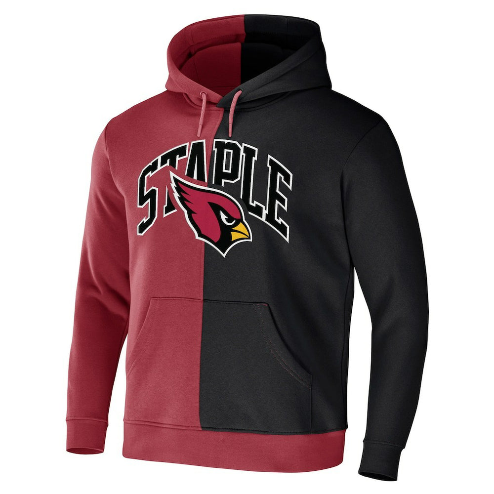 Arizona Cardinals NFL x Staple Split Logo Pullover Hoodie - Cardinal Hoodies