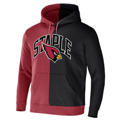 Arizona Cardinals NFL x Staple Split Logo Pullover Hoodie - Cardinal Hoodies