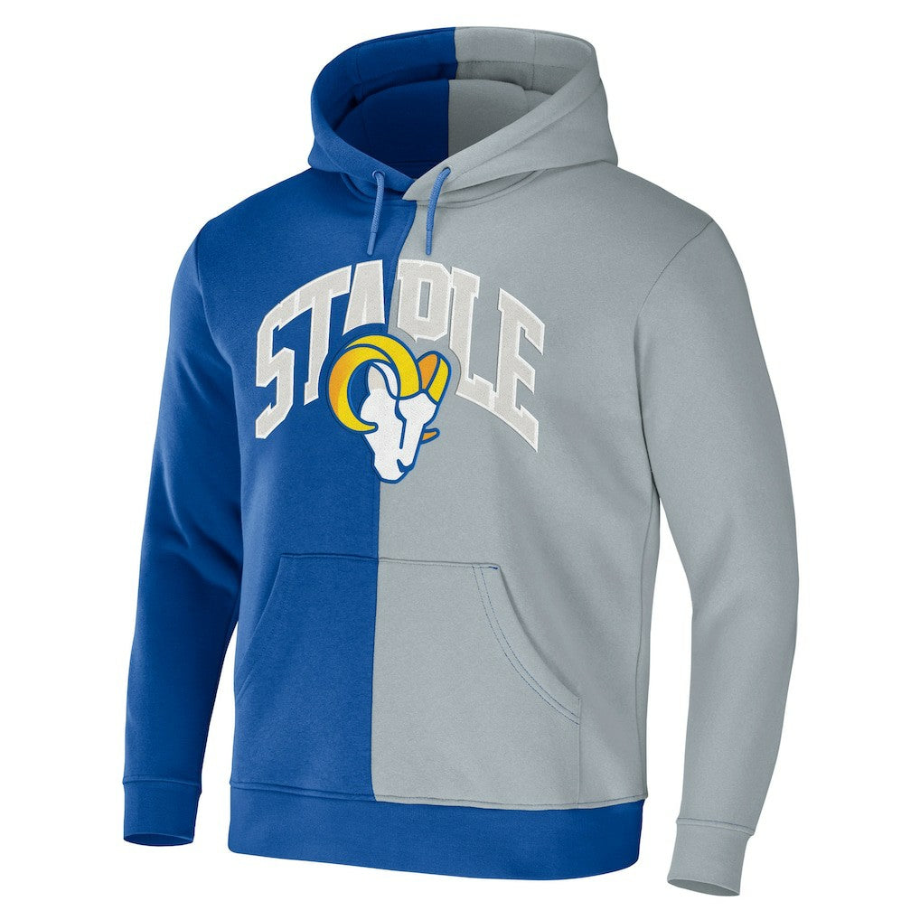 Los Angeles Rams NFL x Staple Split Logo Pullover Hoodie - Royal Hoodies