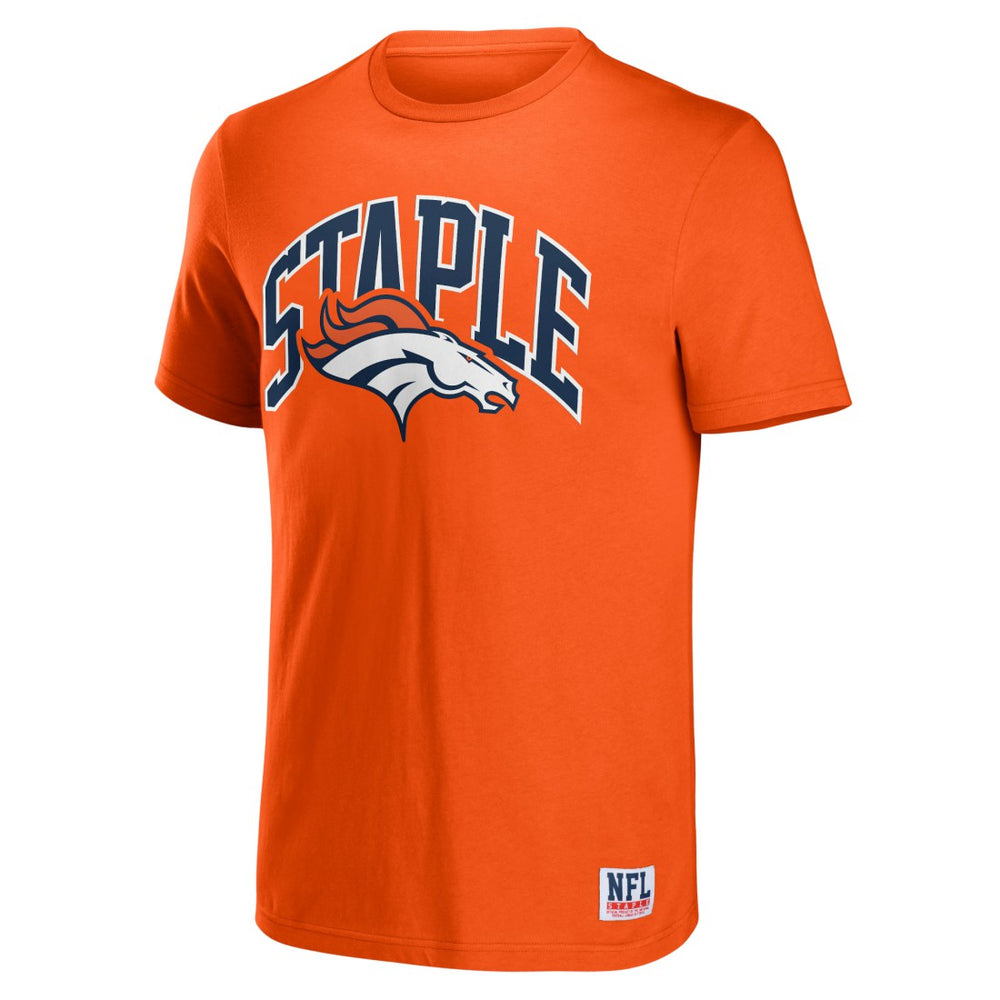 Denver Broncos NFL x Staple Logo Lockup T-Shirt - Orange T-shirts