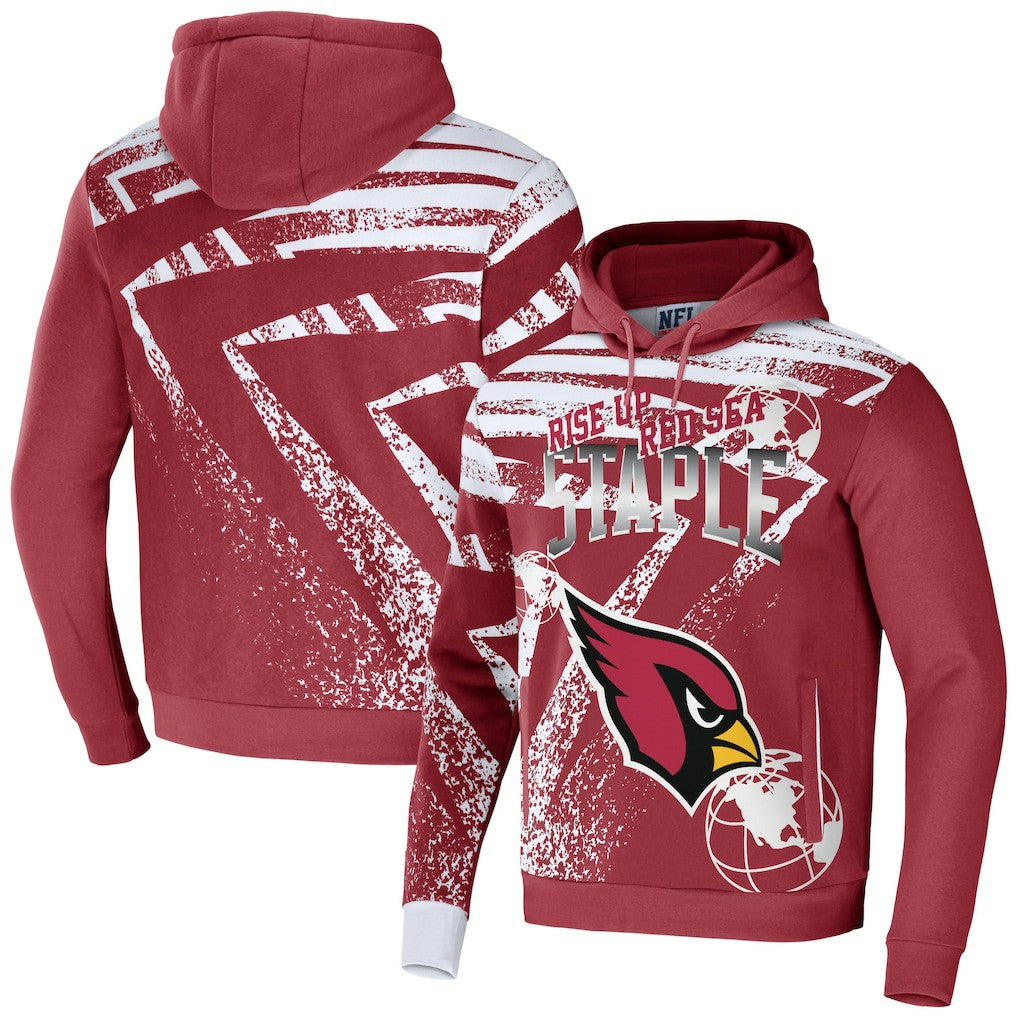 Arizona Cardinals NFL x Staple All Over Print Pullover Hoodie - Cardinal Hoodies