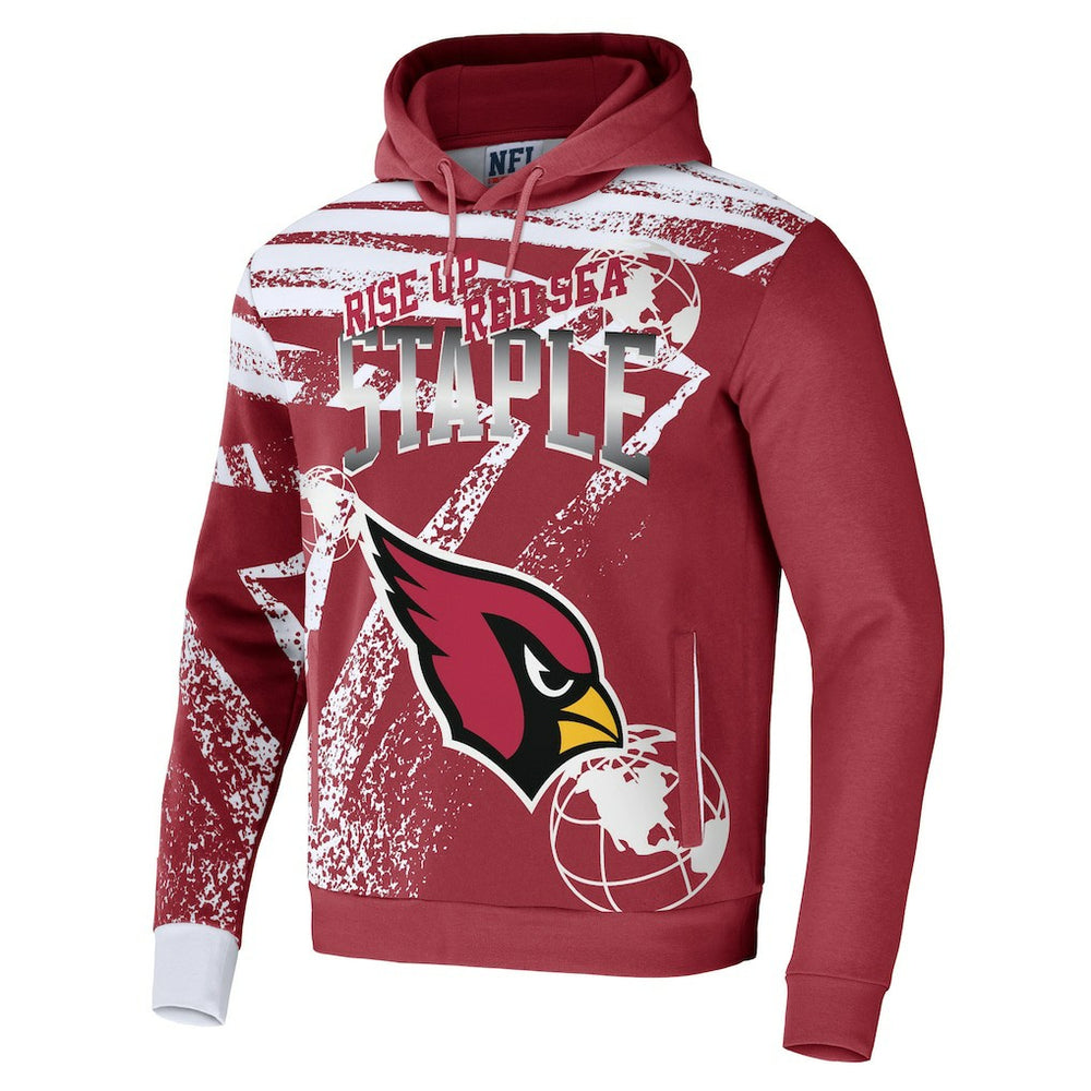 Arizona Cardinals NFL x Staple All Over Print Pullover Hoodie - Cardinal Hoodies